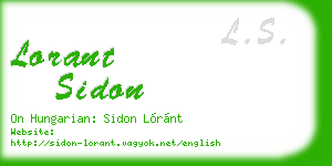 lorant sidon business card